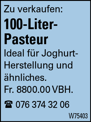 100-Liter-Pasteur