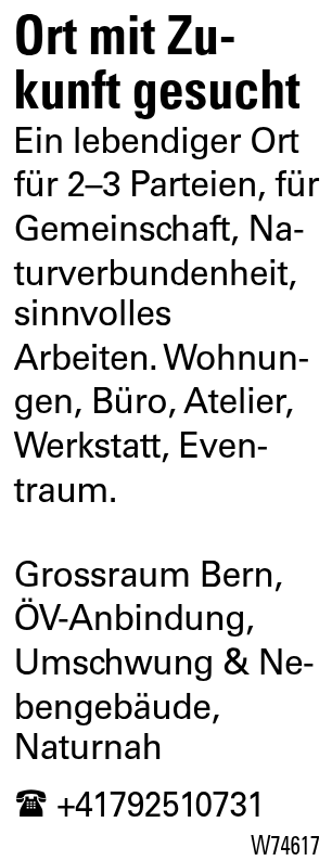 Ort mit Zukunft gesucht