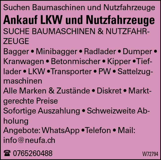 Ankauf LKW und Nutzfahrzeuge