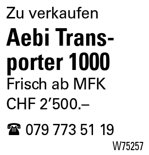 Aebi Transporter 1000