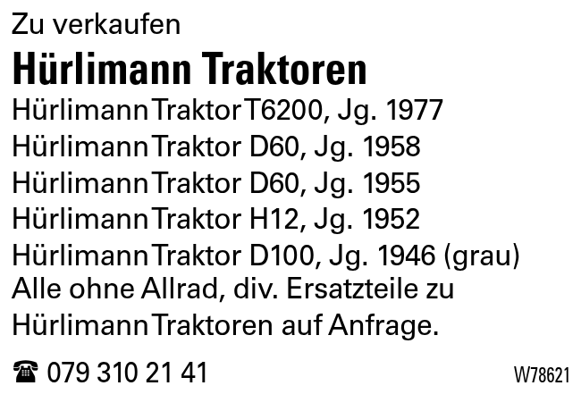 Hürlimann Traktoren