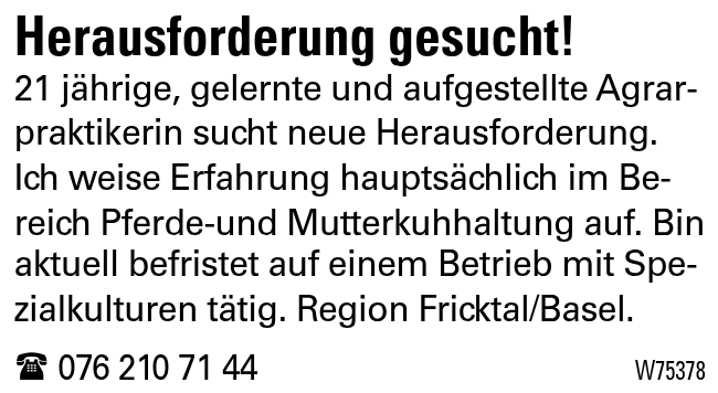 Herausforderung gesucht!