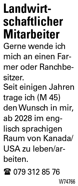 Landwirtschaftlicher Mitarbeiter