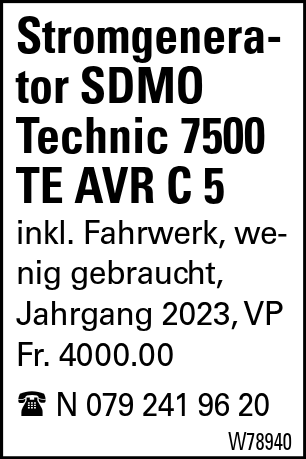 Stromgenerator SDMO Technic 7500 TE AVR C 5
