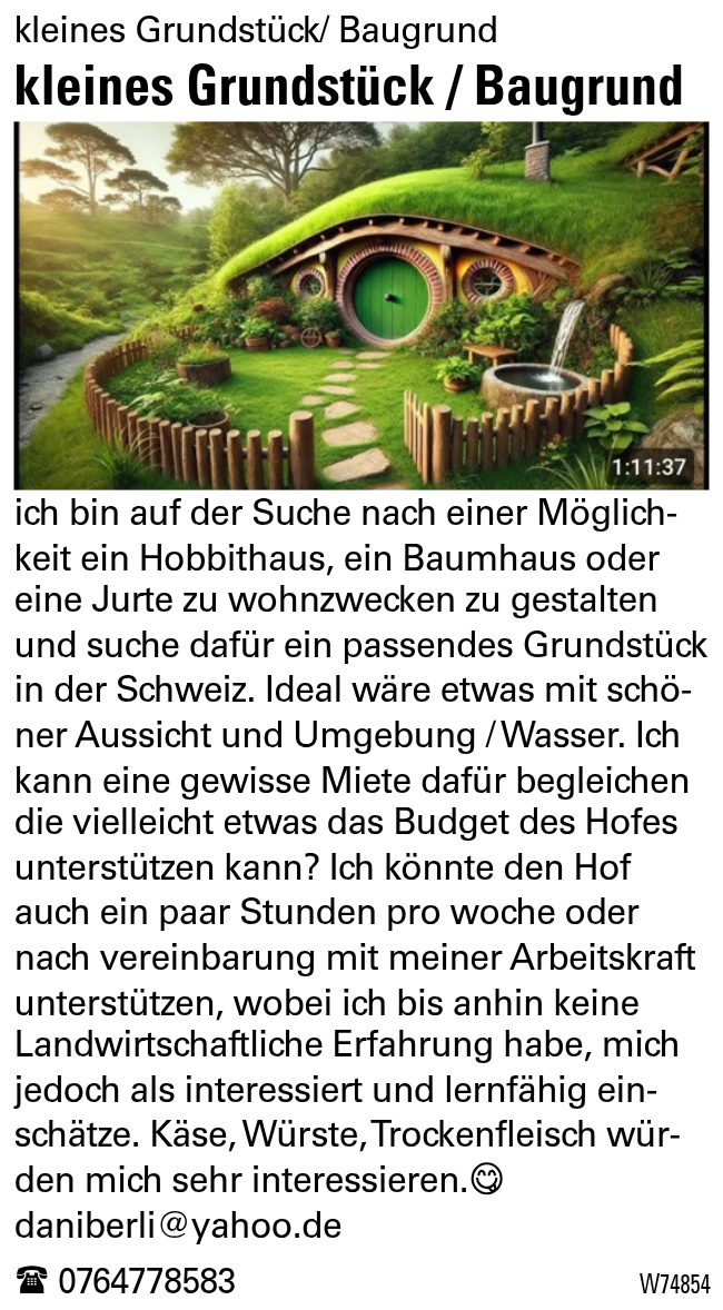 kleines Grundstück / Baugrund