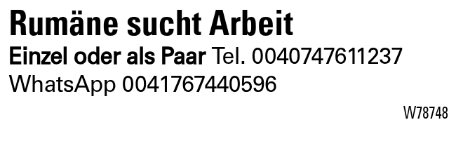 Rumäne sucht Arbeit
