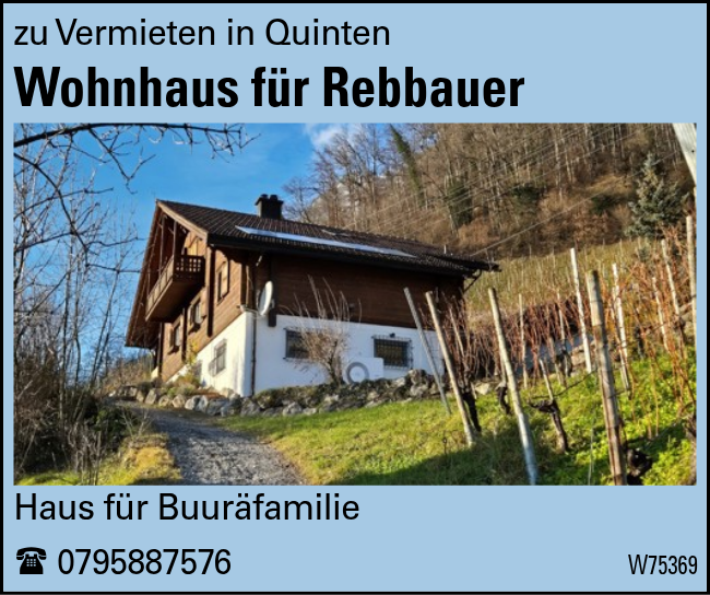 Wohnhaus für Rebbauer