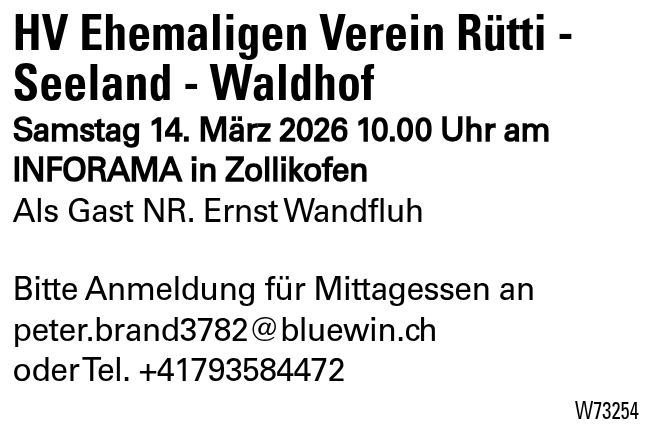 HV Ehemaligen Verein Rütti - Seeland - Waldhof