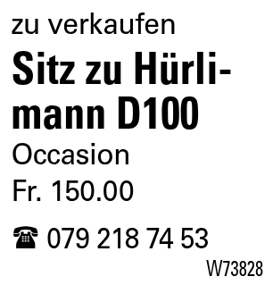 Sitz zu Hürlimann D100